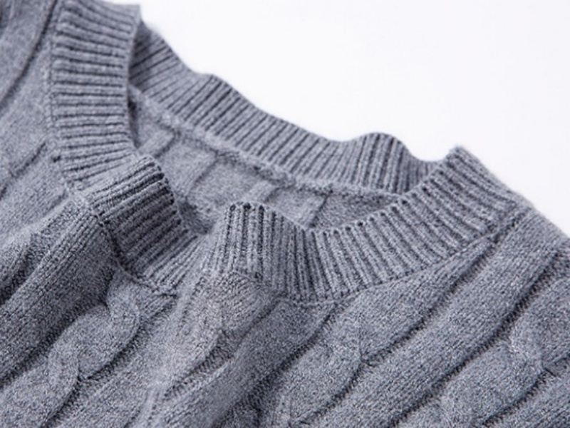Men's Relaxed Jacquard Crew Neck Sweater